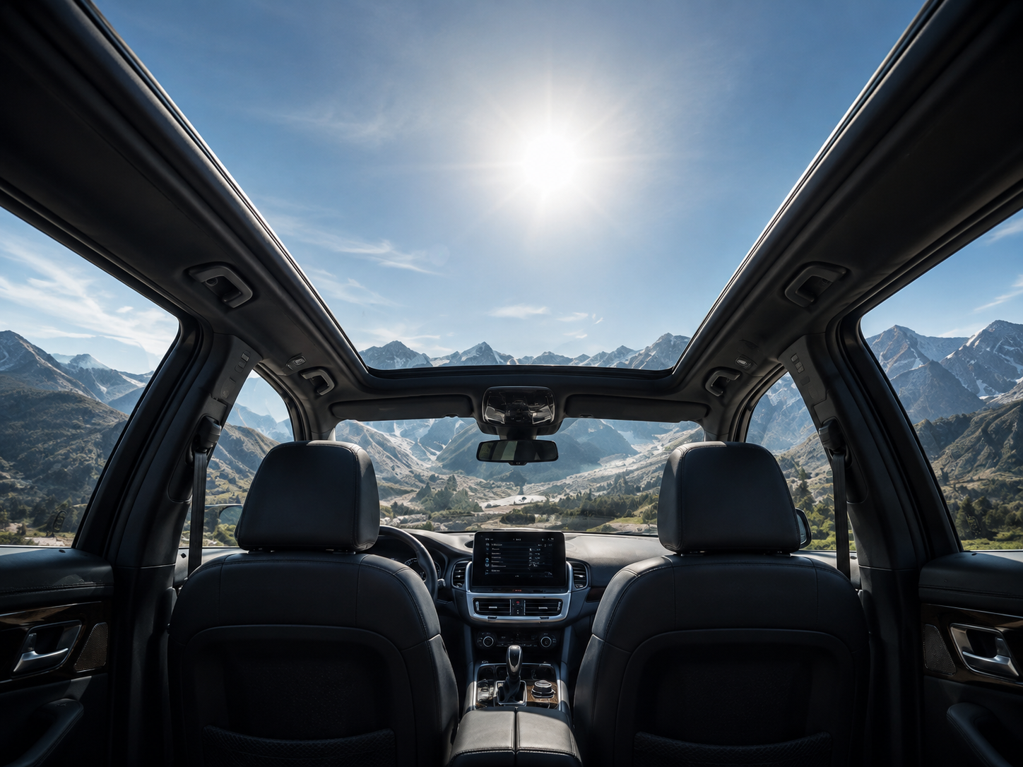 BMW Panoramic interior with panoramic roof