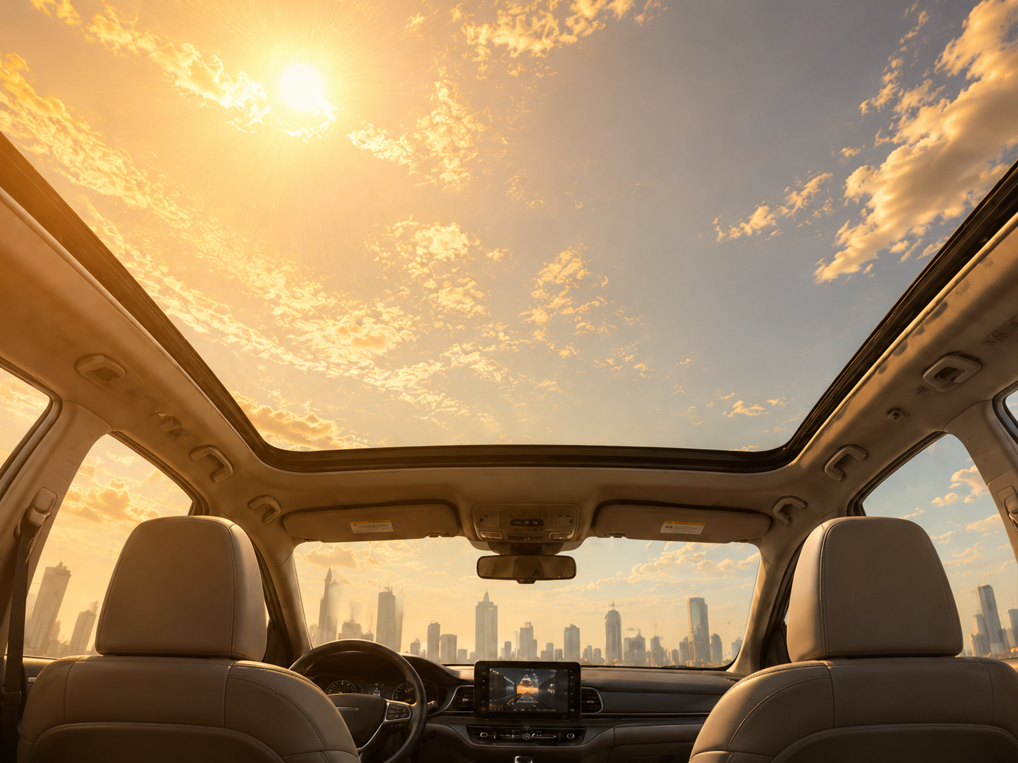 Before photo — untreated panoramic roof